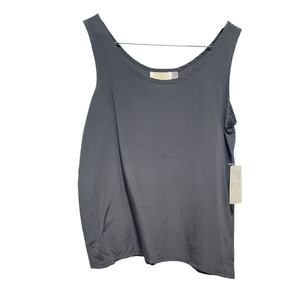 Joseph Ho Silk Sleeveless Gray Blue Top Size 6